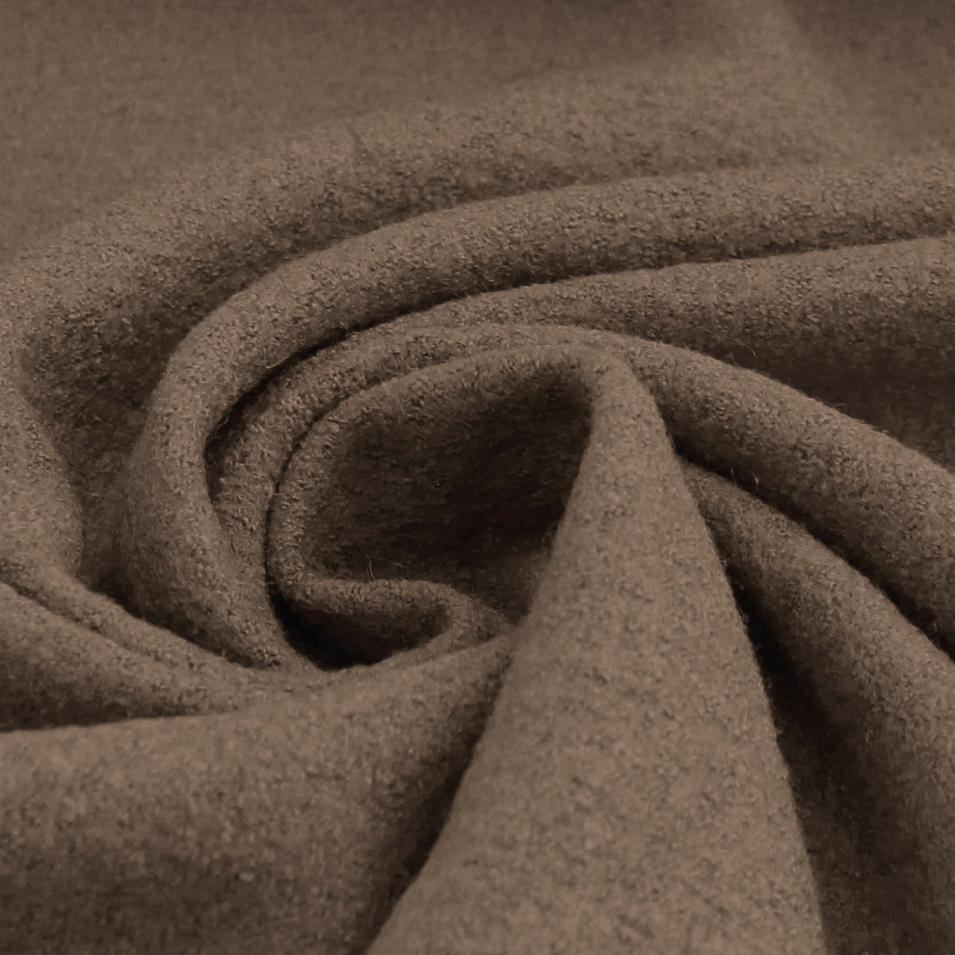 Italian virgin wool boucle' knit suiting - mushroom