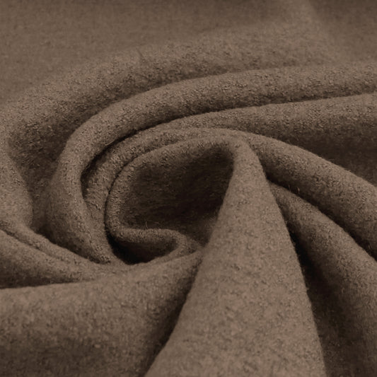 Italian virgin wool boucle' knit suiting - mushroom
