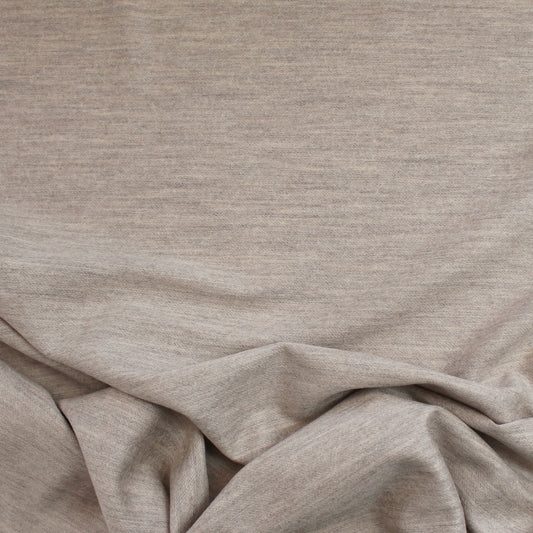 Famous Designer 'warm sand' virgin wool knit suiting