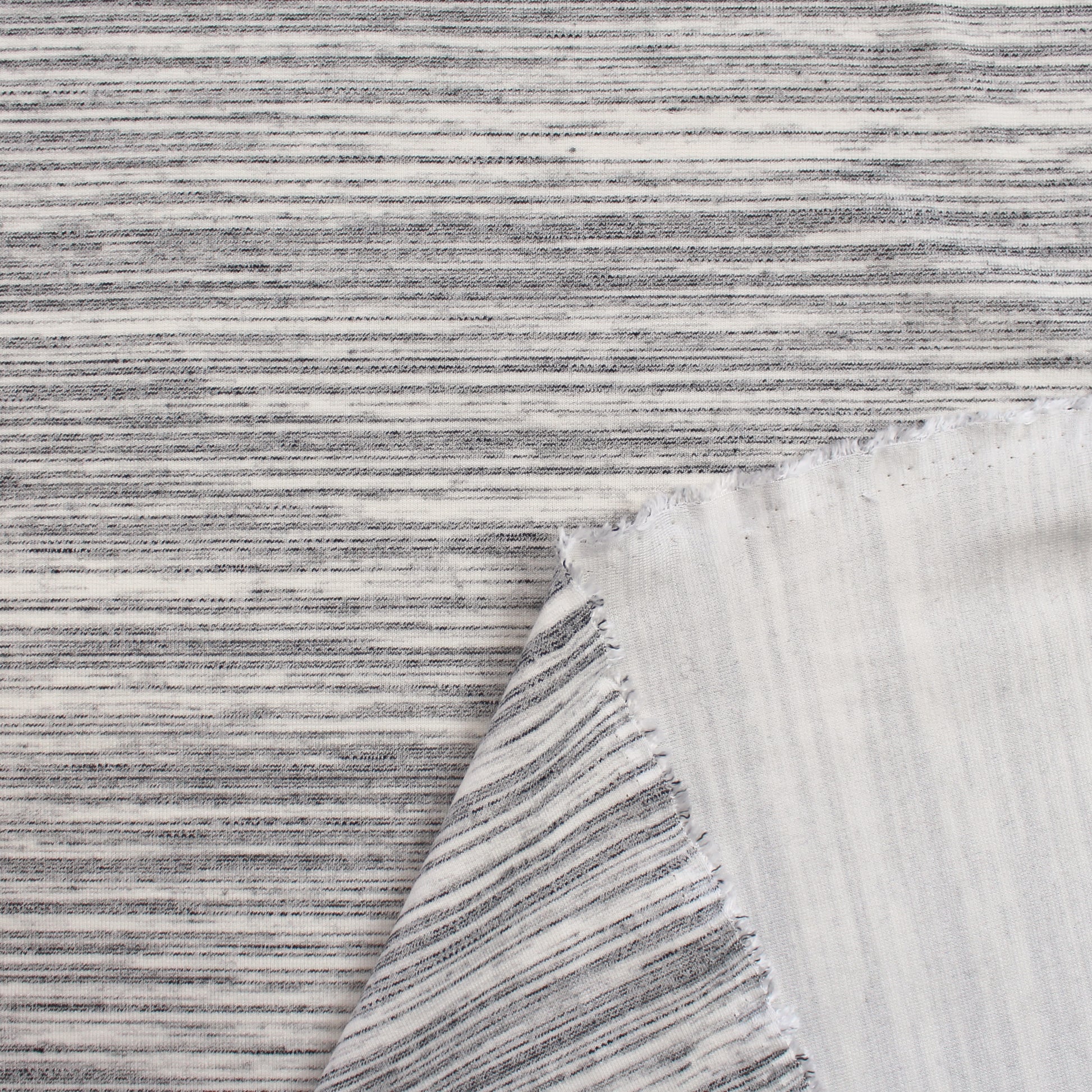 premium rayon blend ponte - variegated gray/cream