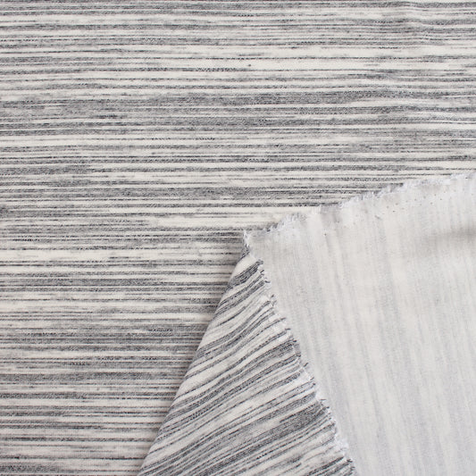premium rayon blend ponte - variegated gray/cream
