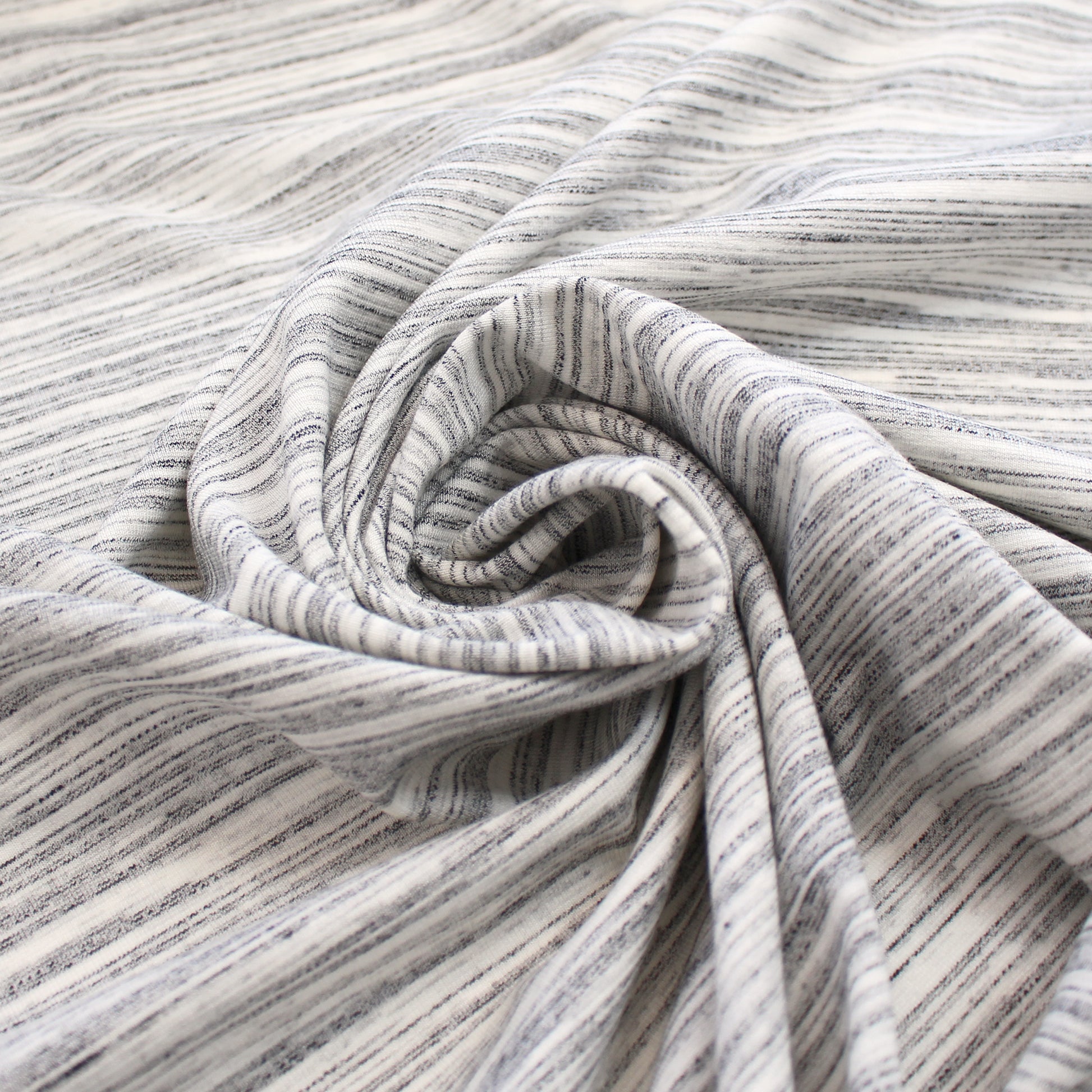 premium rayon blend ponte - variegated gray/cream