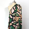'abstract leaves' stretch viscose poplin - green