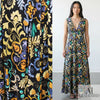 'ornamental' stretch viscose woven - yellow