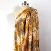 'forest florals' embroidered cotton pin wale corduroy - goldenrod