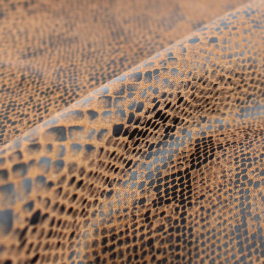 'snake skin' leather-look printed ponte doubleknit