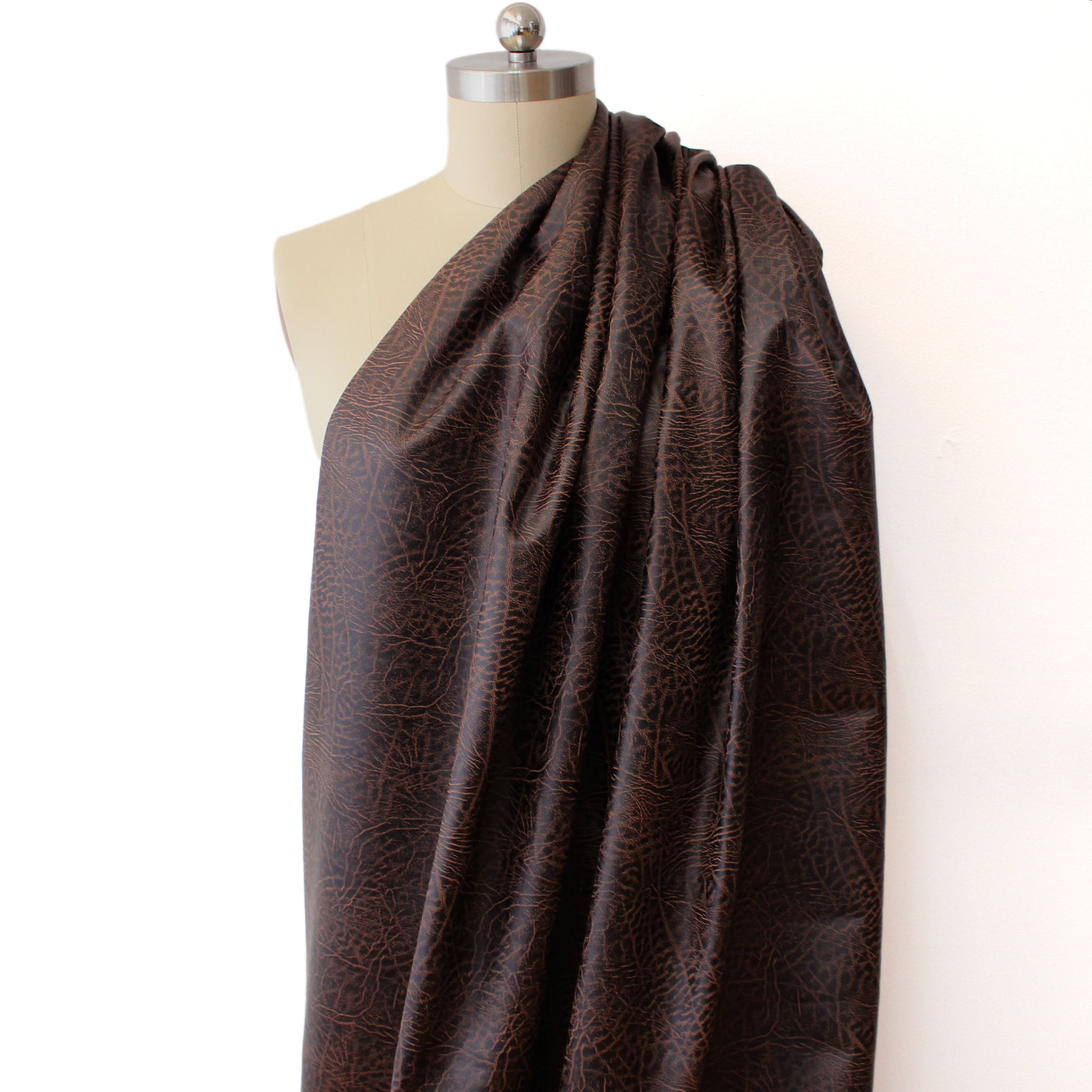 'gator skin' leather-look printed ponte doubleknit