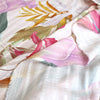 'aura' overprinted jacquard viscose woven - pink