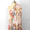 'aura' overprinted jacquard viscose woven - pink
