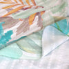 'aura' overprinted jacquard viscose woven - green