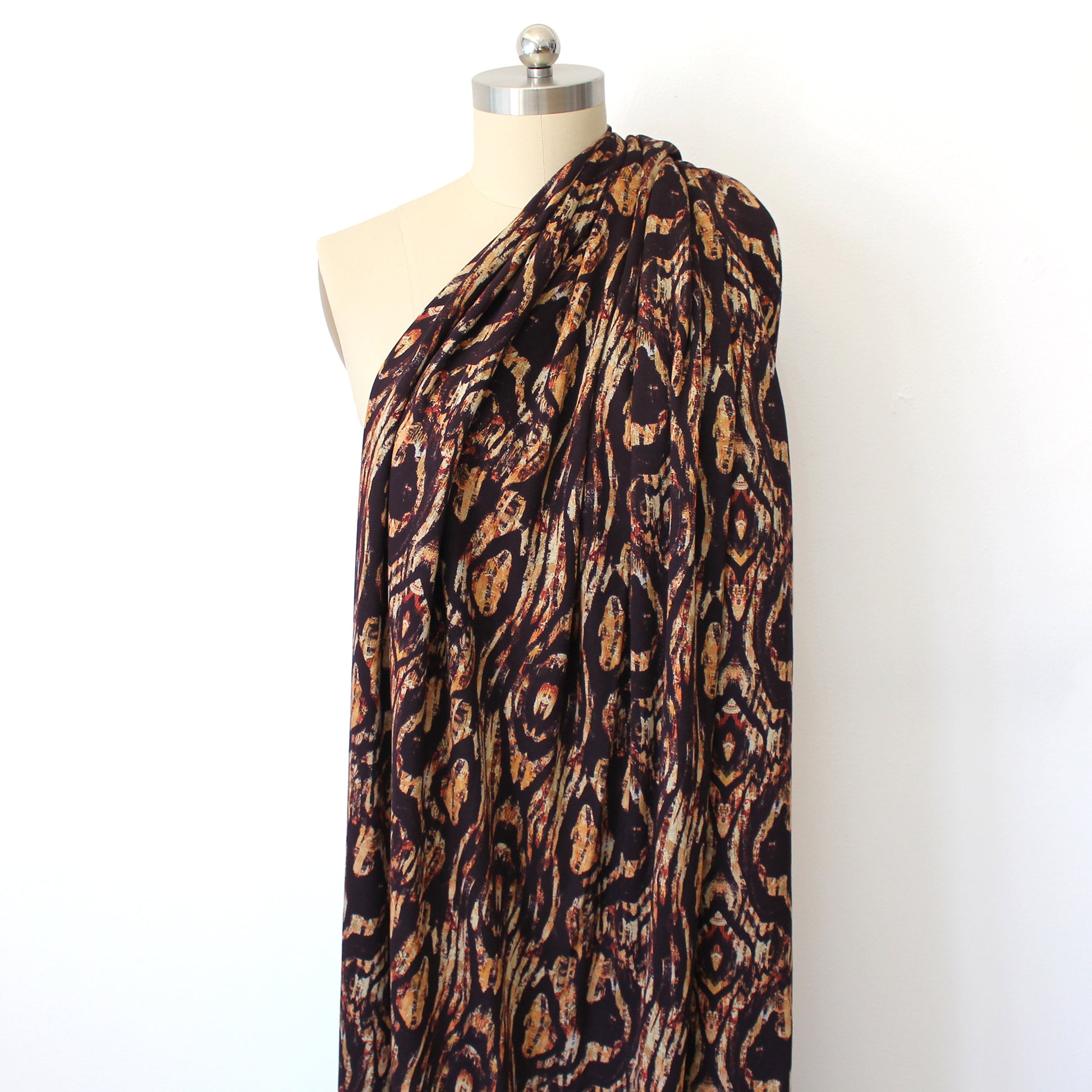 'roma timber' drapey viscose blend doubleknit, Oeko-Tex cert.