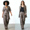 'roya' printed viscose woven - espresso leopard
