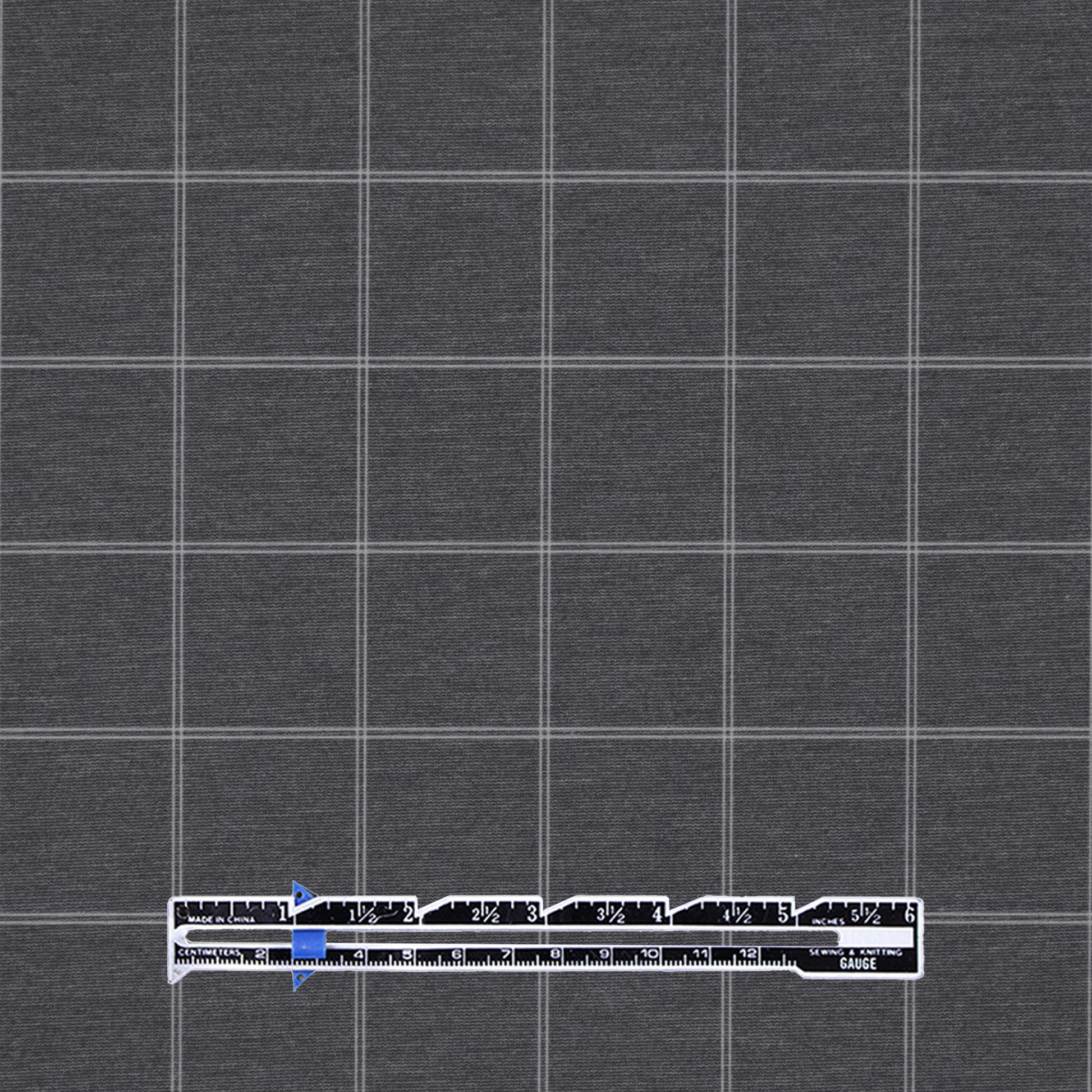 'windowpane/stripe' reversible viscose blend ponte - graphite/taupe