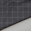 'windowpane/stripe' reversible viscose blend ponte - graphite/taupe
