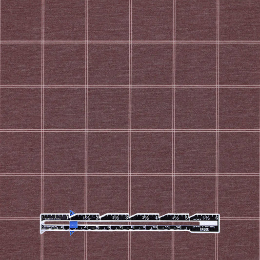 'windowpane/stripe' reversible viscose blend ponte - dusty rose/taupe