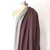 'windowpane/stripe' reversible viscose blend ponte - dusty rose/taupe