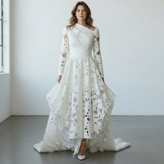 exquisite clipped weave jacquard woven - cream