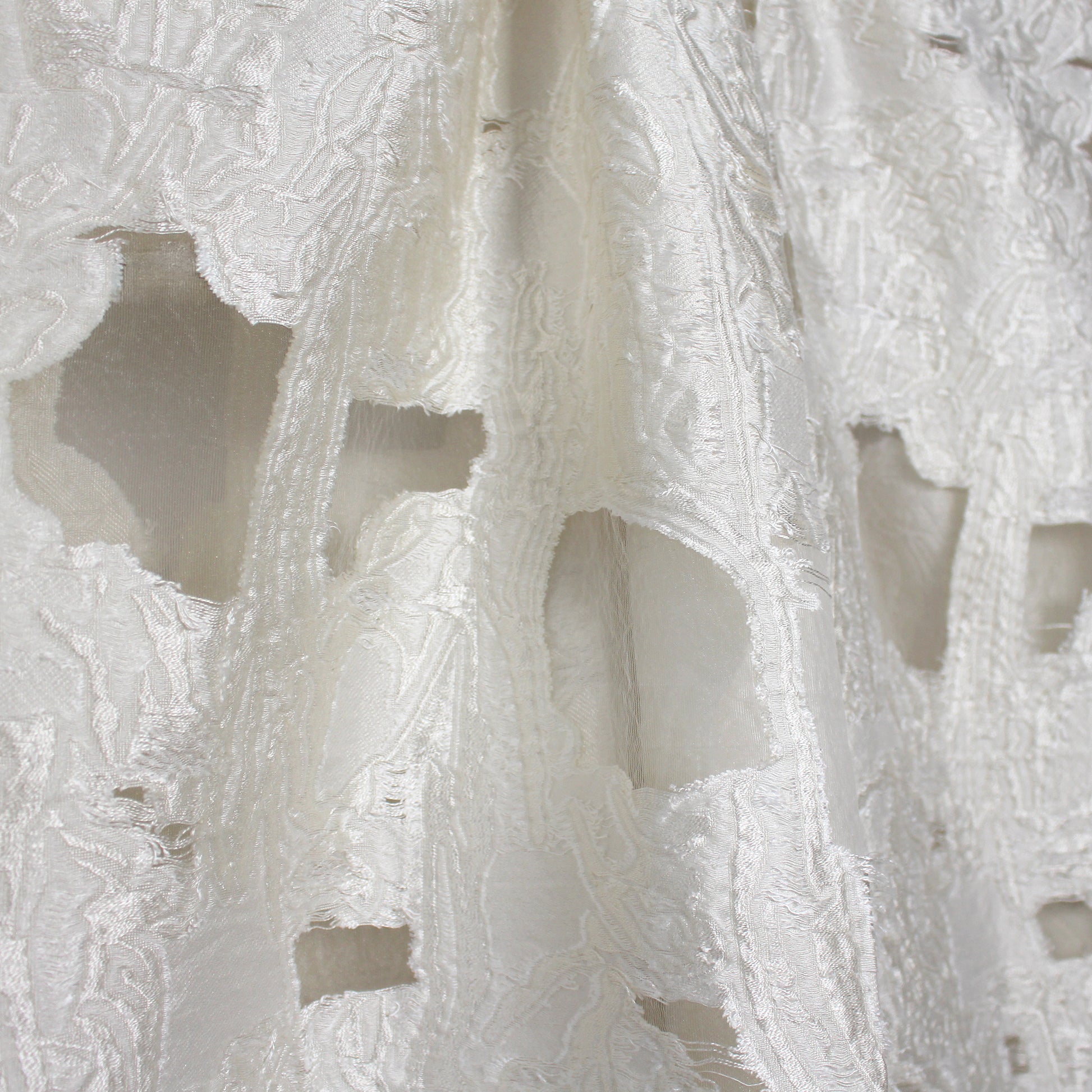 exquisite clipped weave viscose jacquard woven - cream