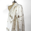 exquisite clipped weave viscose jacquard woven - cream