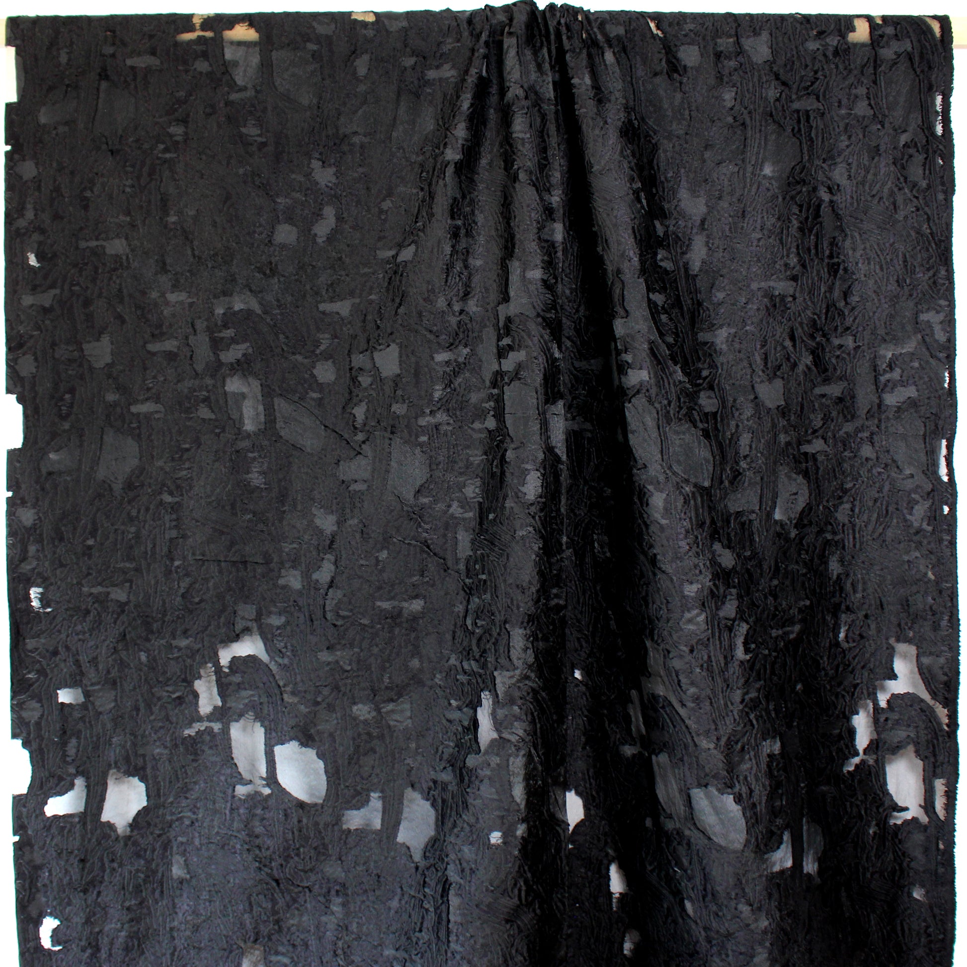 exquisite clipped weave viscose jacquard woven - black