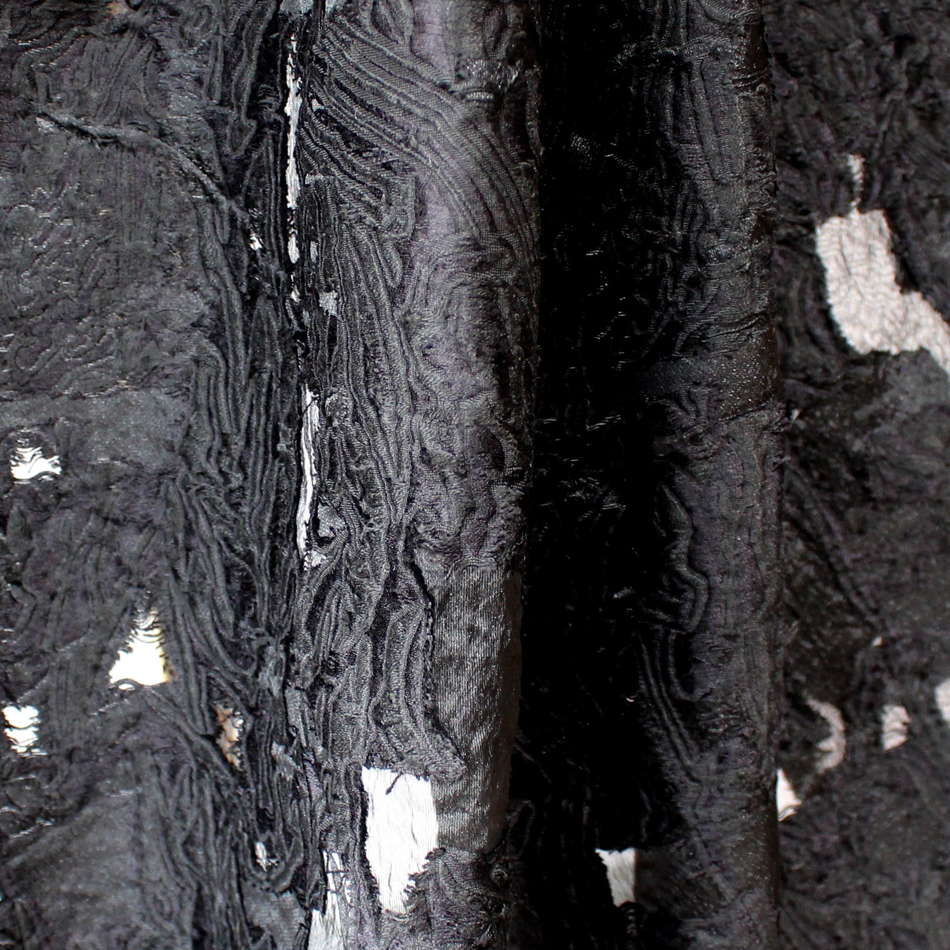 exquisite clipped weave viscose jacquard woven - black