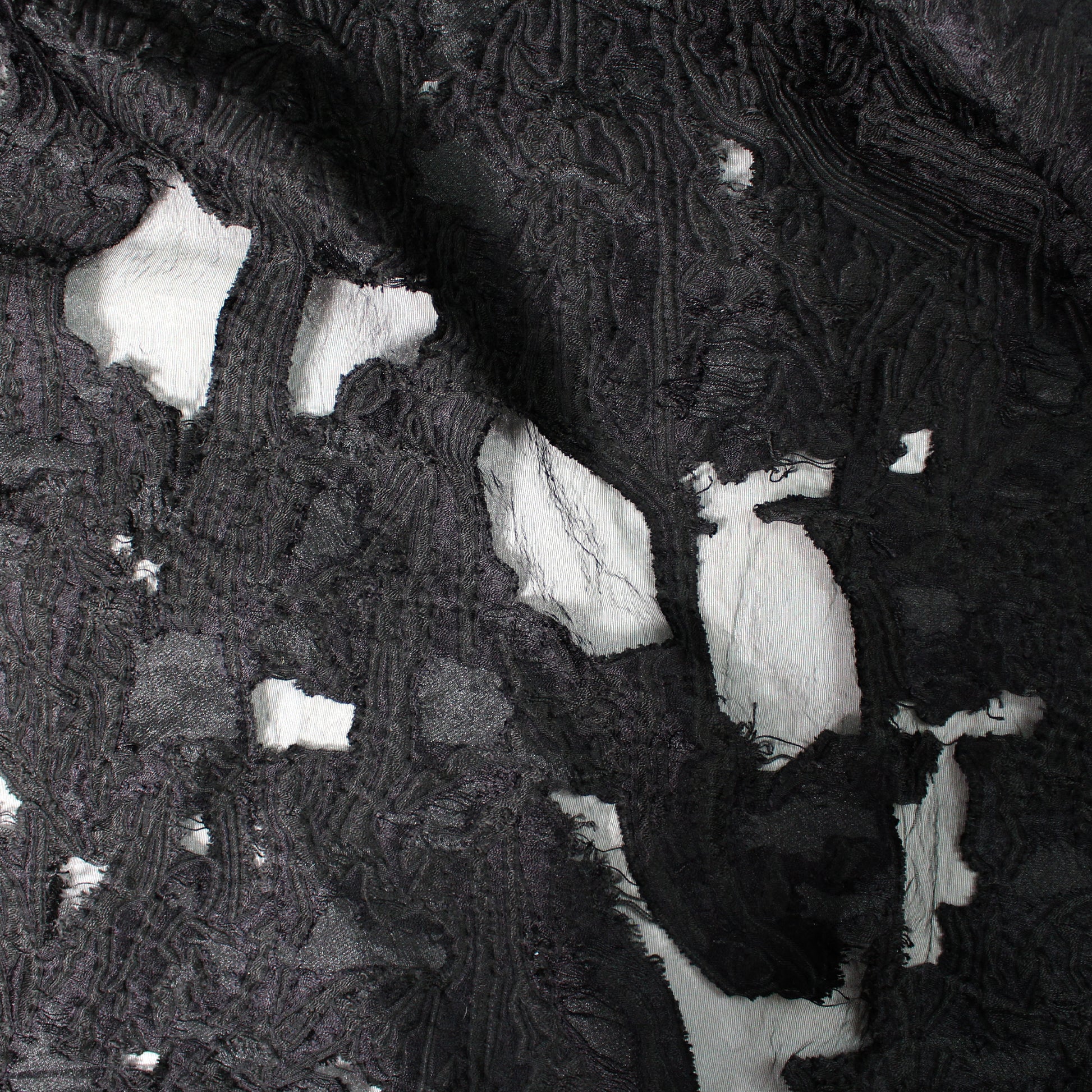 exquisite clipped weave viscose jacquard woven - black