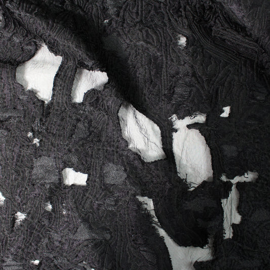 exquisite clipped weave jacquard woven - black