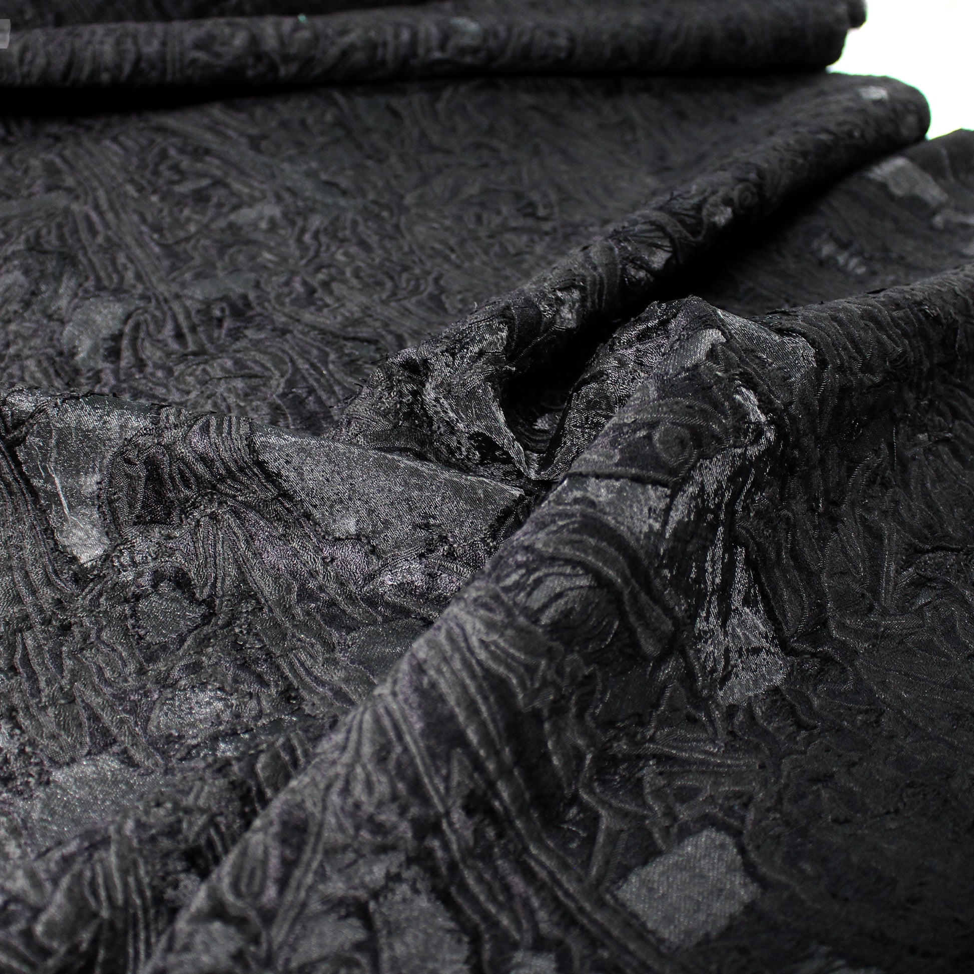 exquisite clipped weave viscose jacquard woven - black