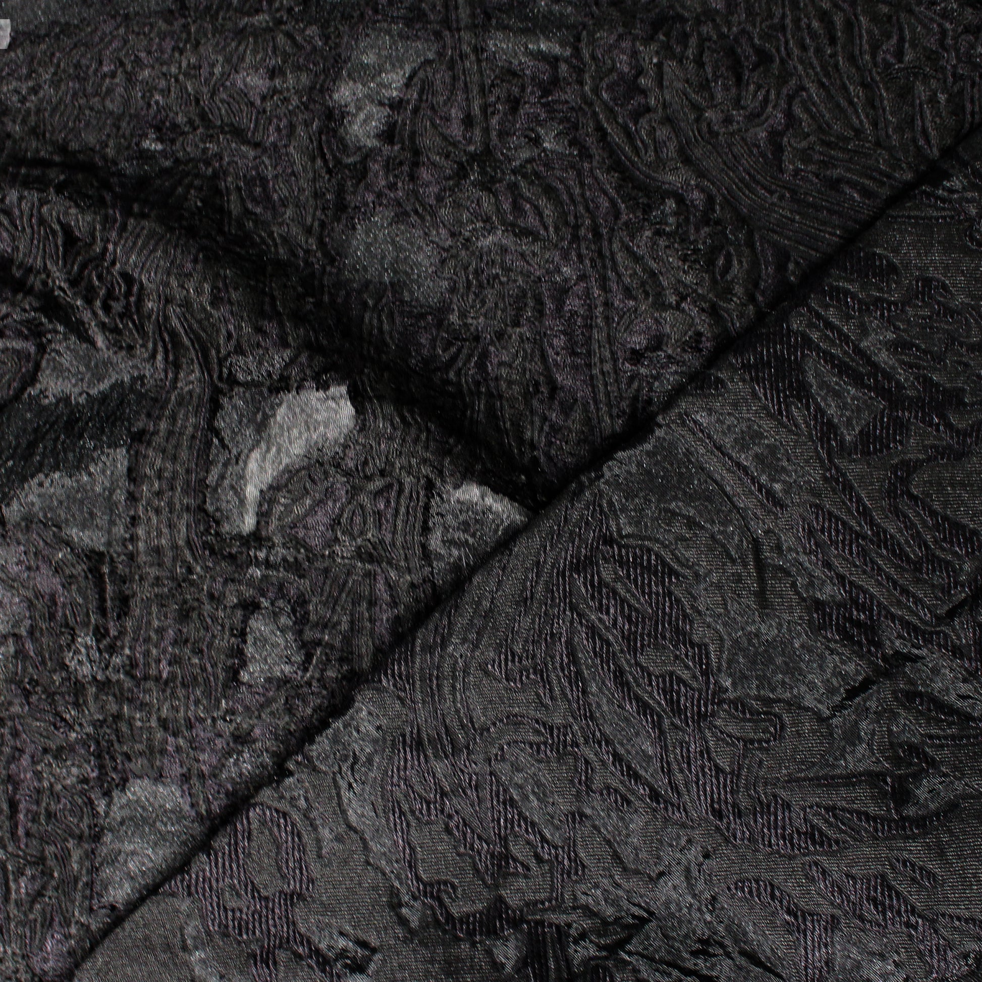 exquisite clipped weave viscose jacquard woven - black