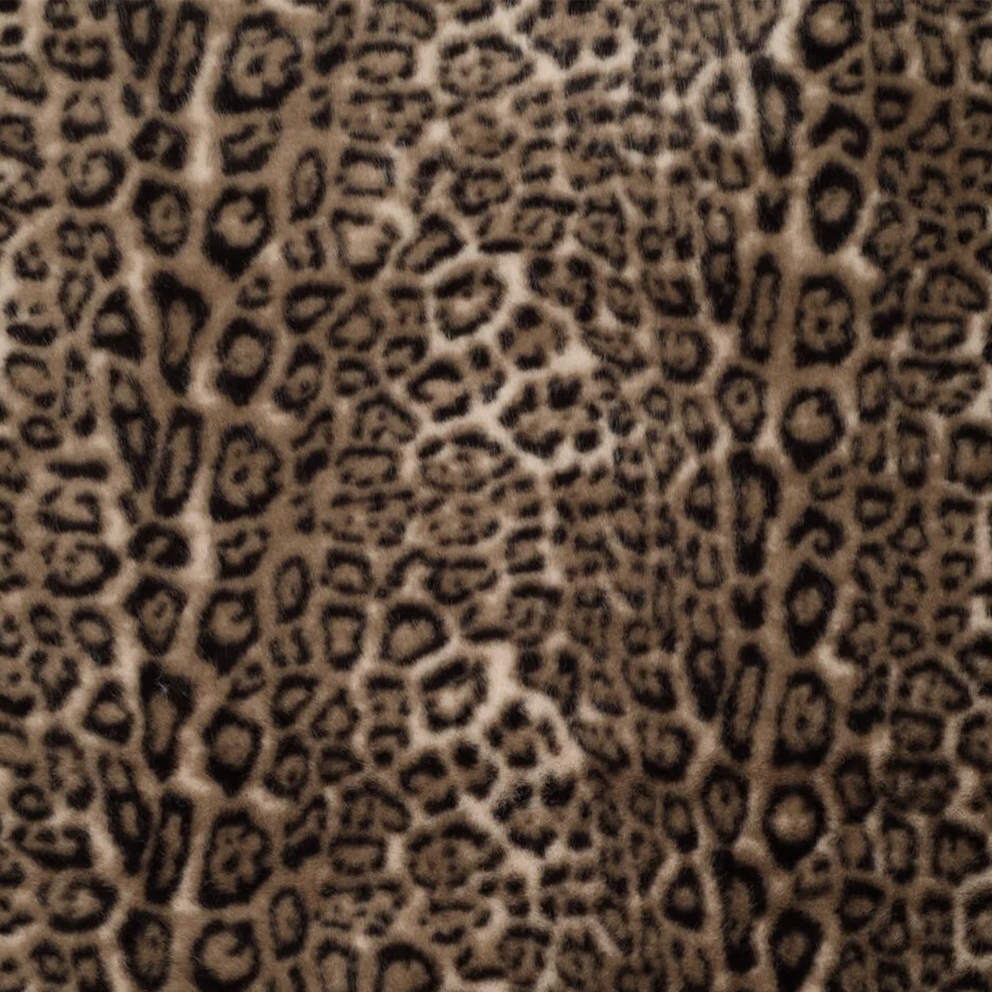 Dutch leopard faux fur, Oeko-Tex cert. - natural