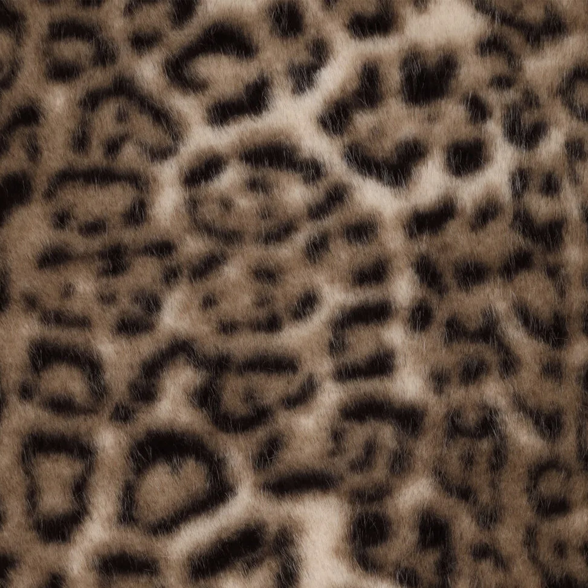 Dutch leopard faux fur, Oeko-Tex cert. - natural