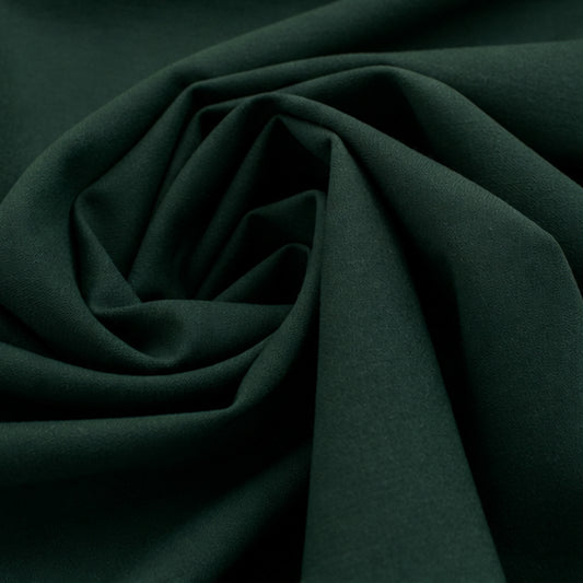 virgin wool stretch suiting - evergreen