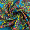 Italian luxury 'paisley' wool dressweight printed jacquard
