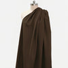 Italian wool stretch twill suiting - dark chocolate, Oeko-Tex cert.