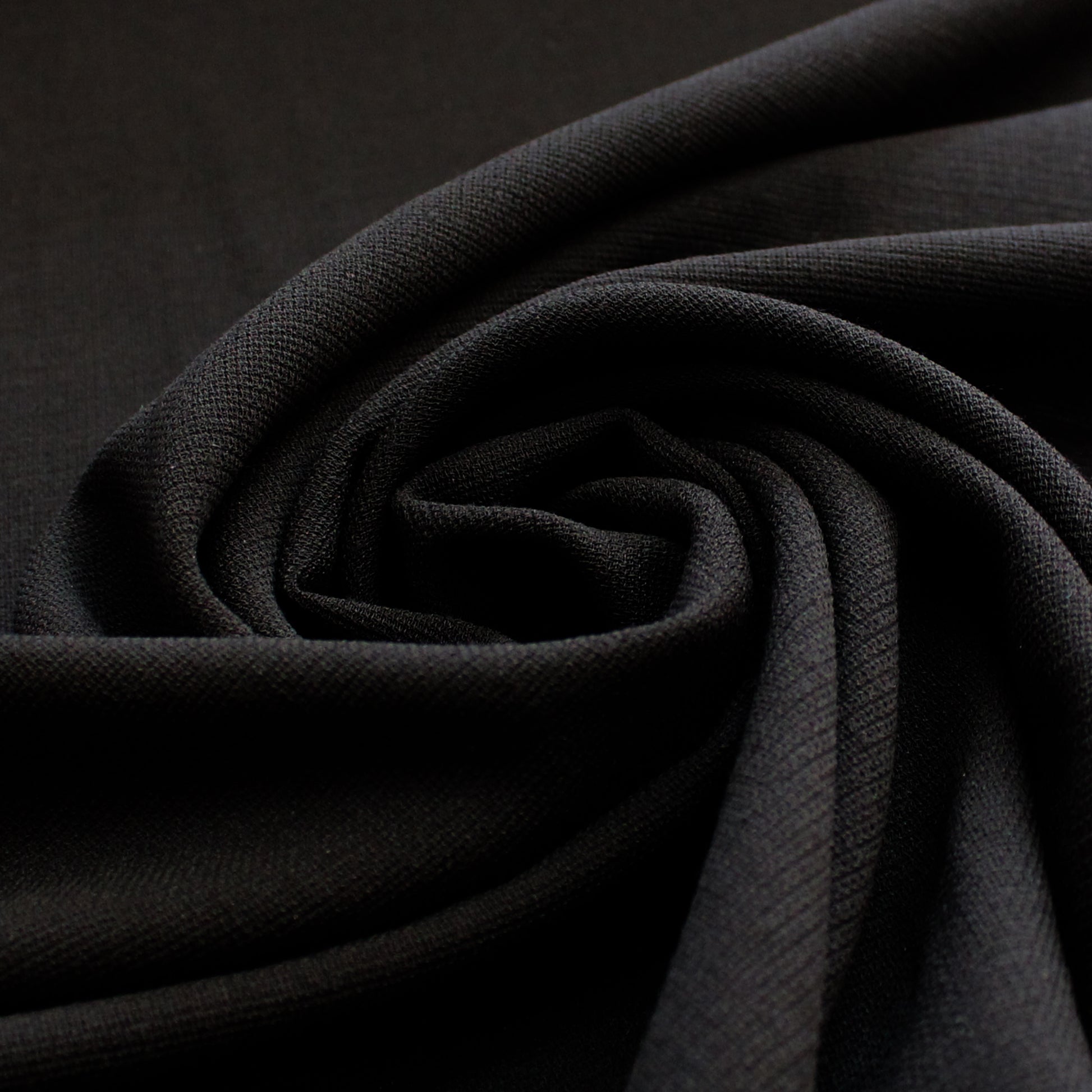 Italian virgin wool etamine gauze - black