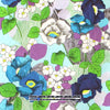 Italian 'garden journal' stretch cotton sateen