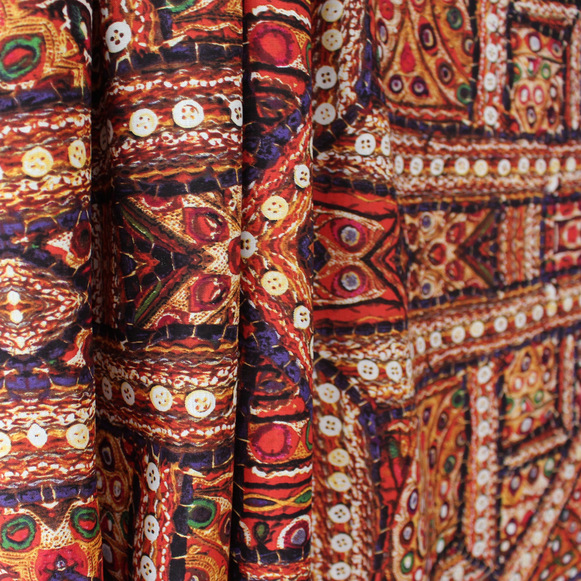 deadstock 'embellishments' dressweight linen woven