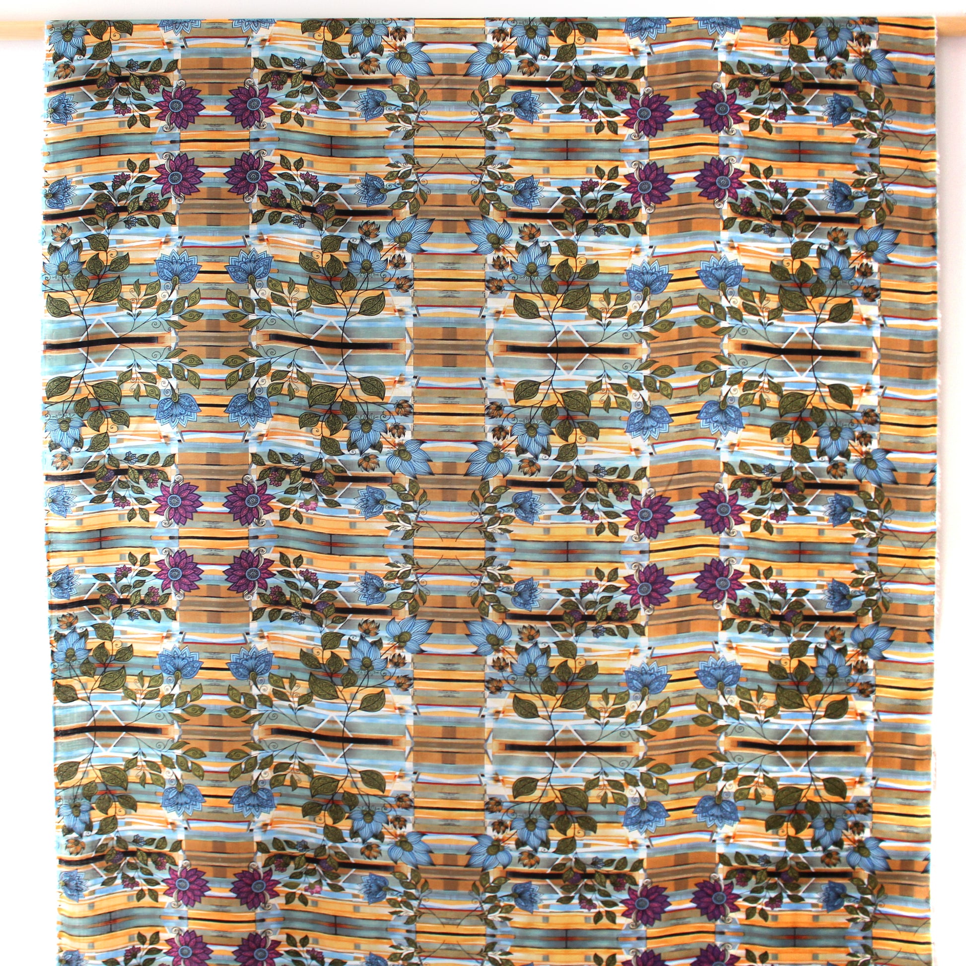 deadstock 'floral mythology' dressweight linen woven