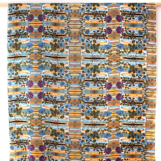 deadstock 'floral mythology' dressweight linen woven