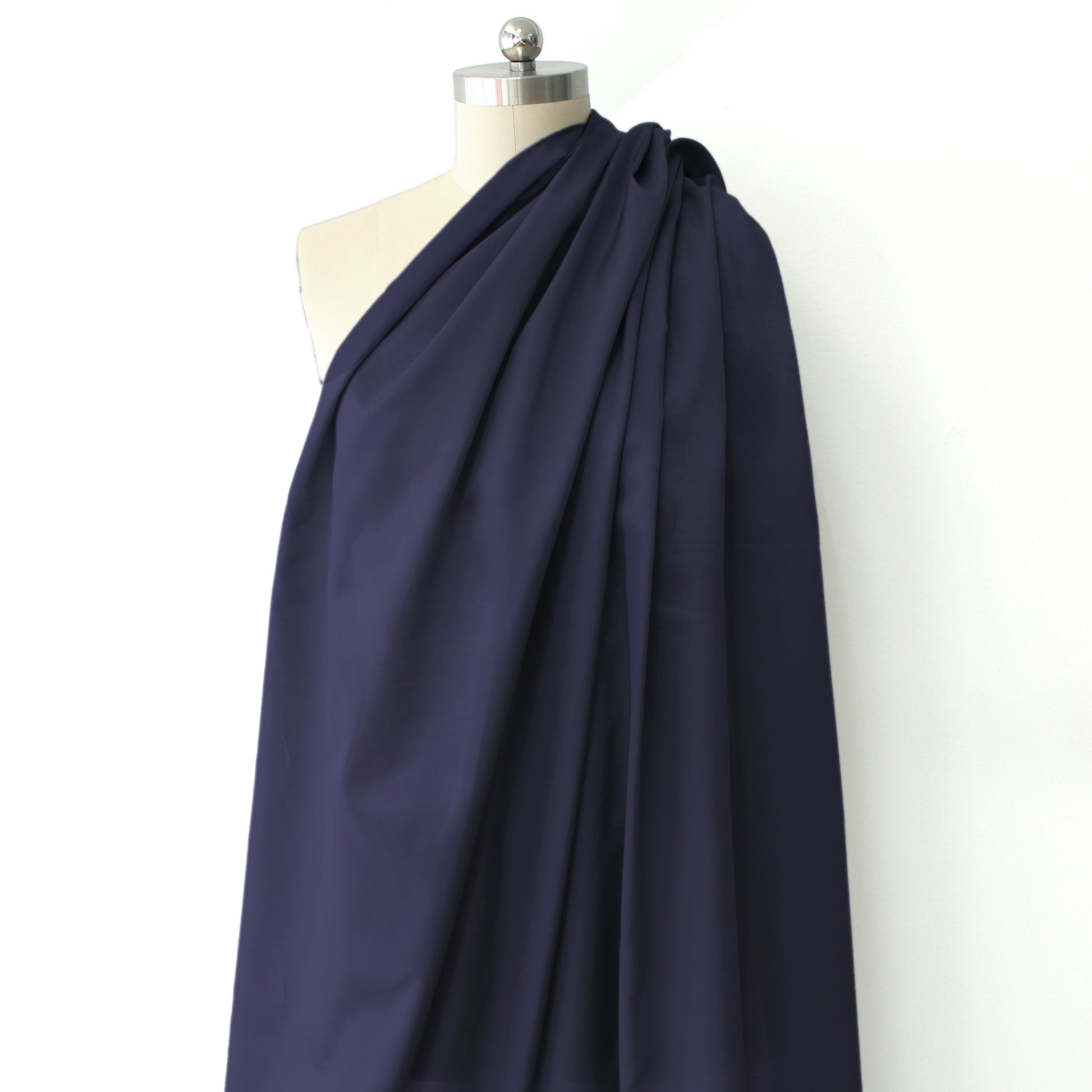 deadstock cotton/silk broadcloth - marine