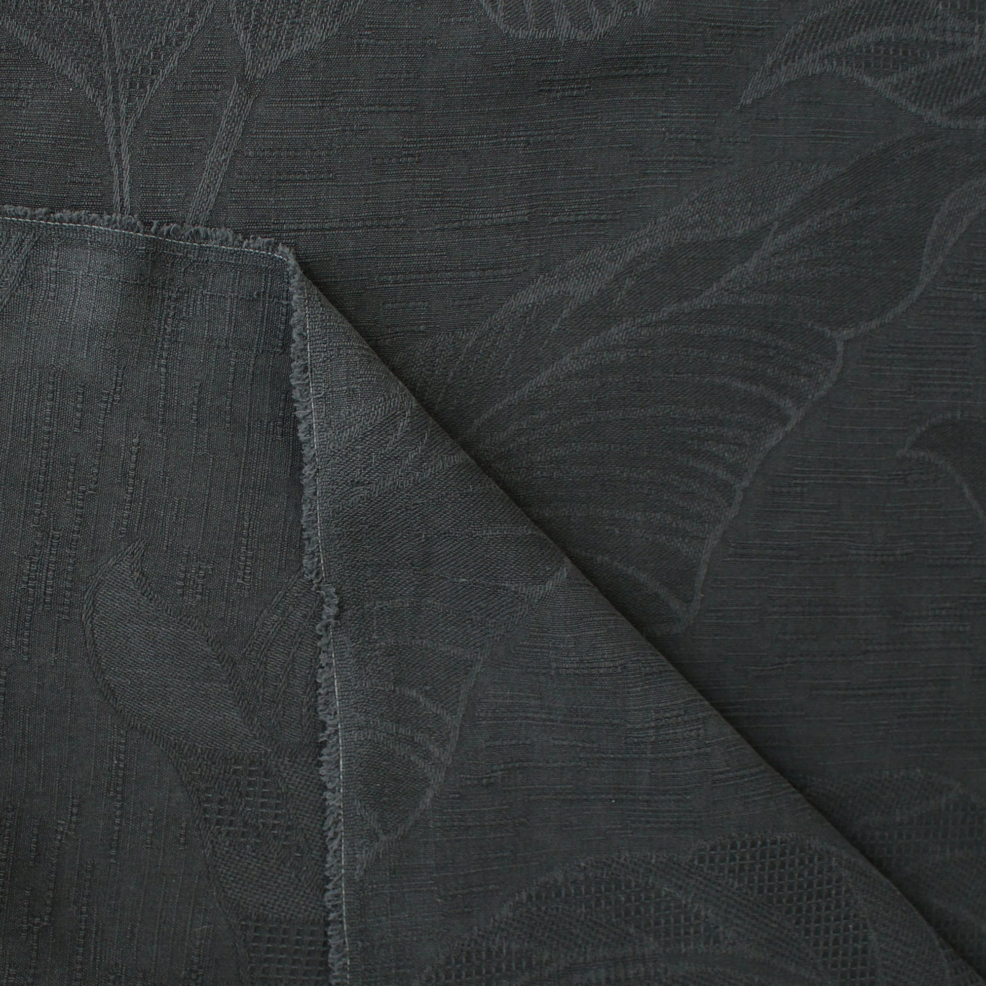 deadstock 'embossed foliage' spun silk jacquard