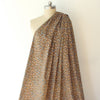 Japanese 'babywale' graphic floral cotton corduroy - mocha/blue