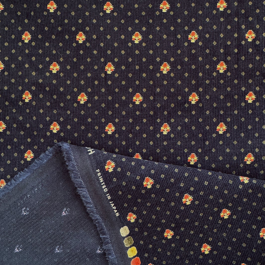Japanese 'babywale' geo tulip cotton corduroy