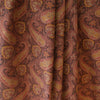 Japanese 'wide wale' paisley stretch cotton corduroy - mulled wine
