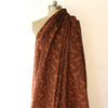 Japanese 'wide wale' paisley stretch cotton corduroy - mulled wine