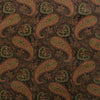 Japanese 'wide wale' paisley stretch cotton corduroy - espresso