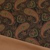 Japanese 'wide wale' paisley stretch cotton corduroy - espresso