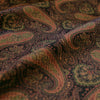 Japanese 'wide wale' paisley stretch cotton corduroy - espresso