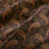 Japanese 'wide wale' paisley stretch cotton corduroy - espresso
