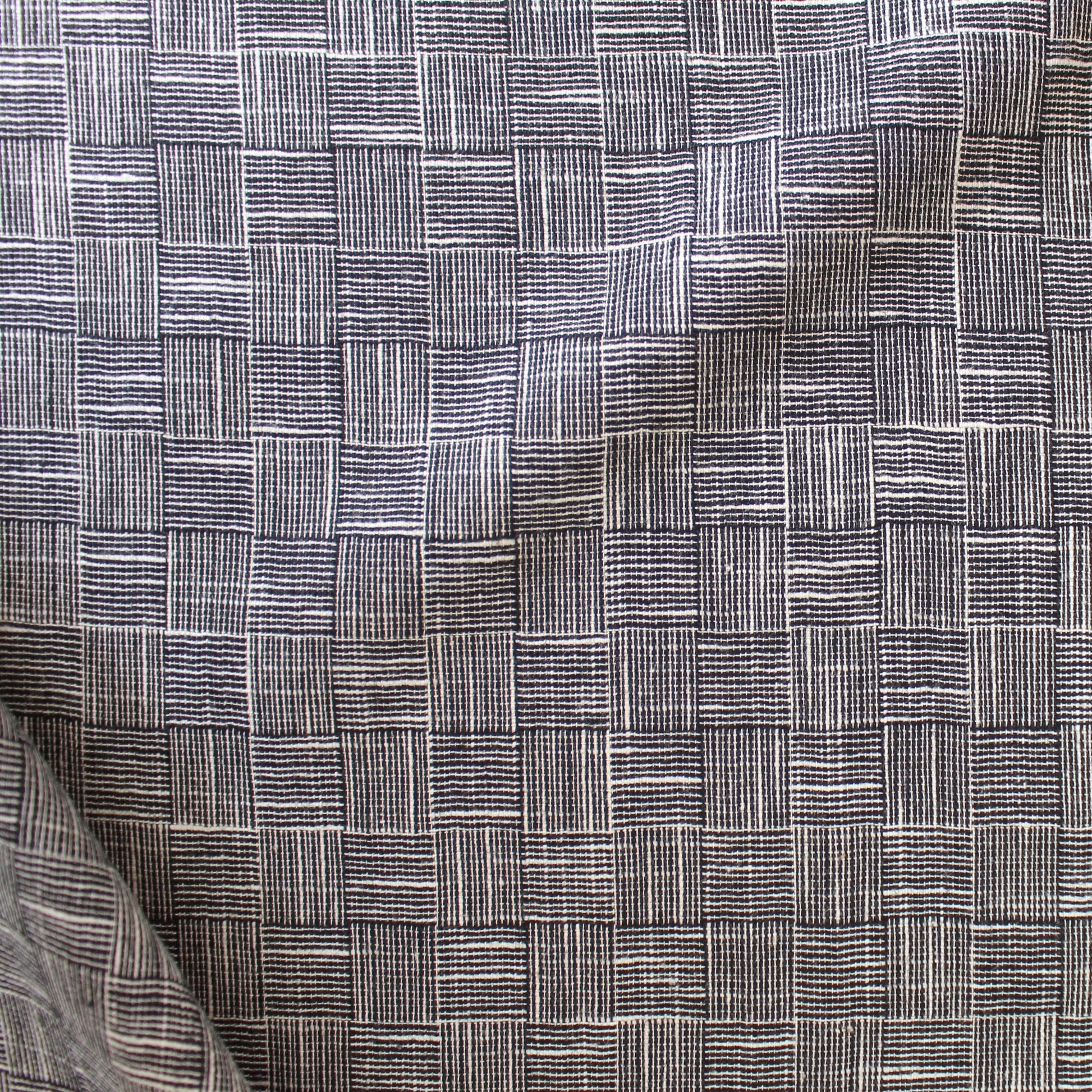Italian 'line block' wool/cotton basketweave, Oeko-Tex cert.